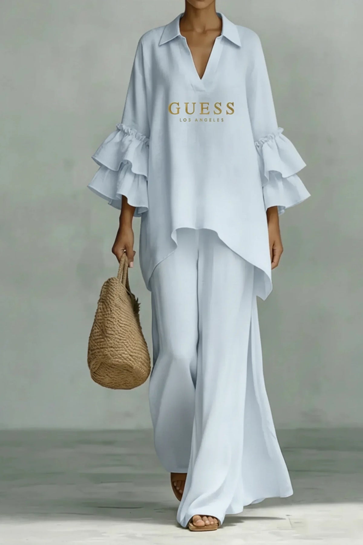 Coordinato Guess in lino e cotone - Maglia + Pantalone IN OMAGGIO
